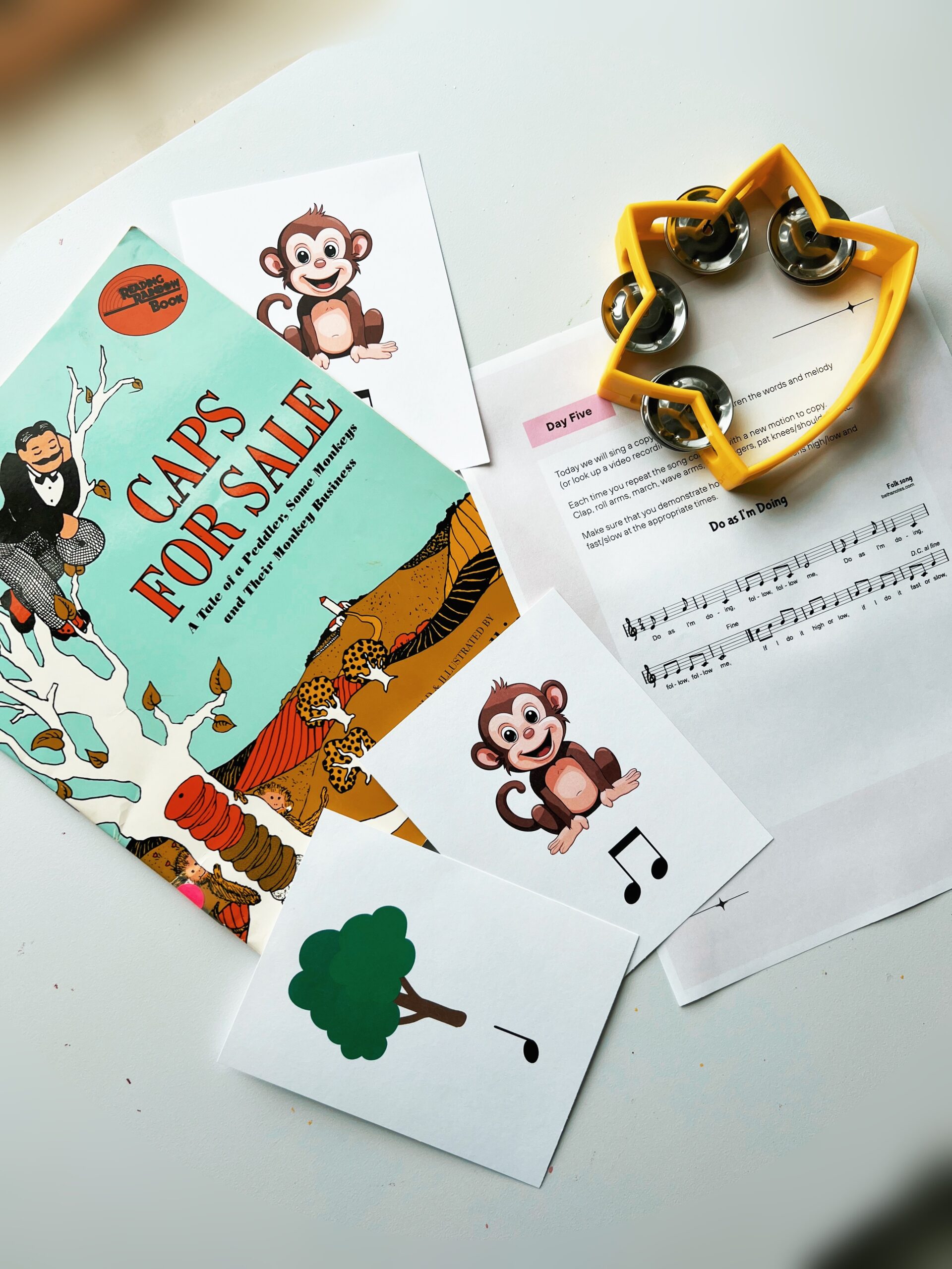 Caps for Sale by Esphyr Slobodkina - homeschool music unit study activities