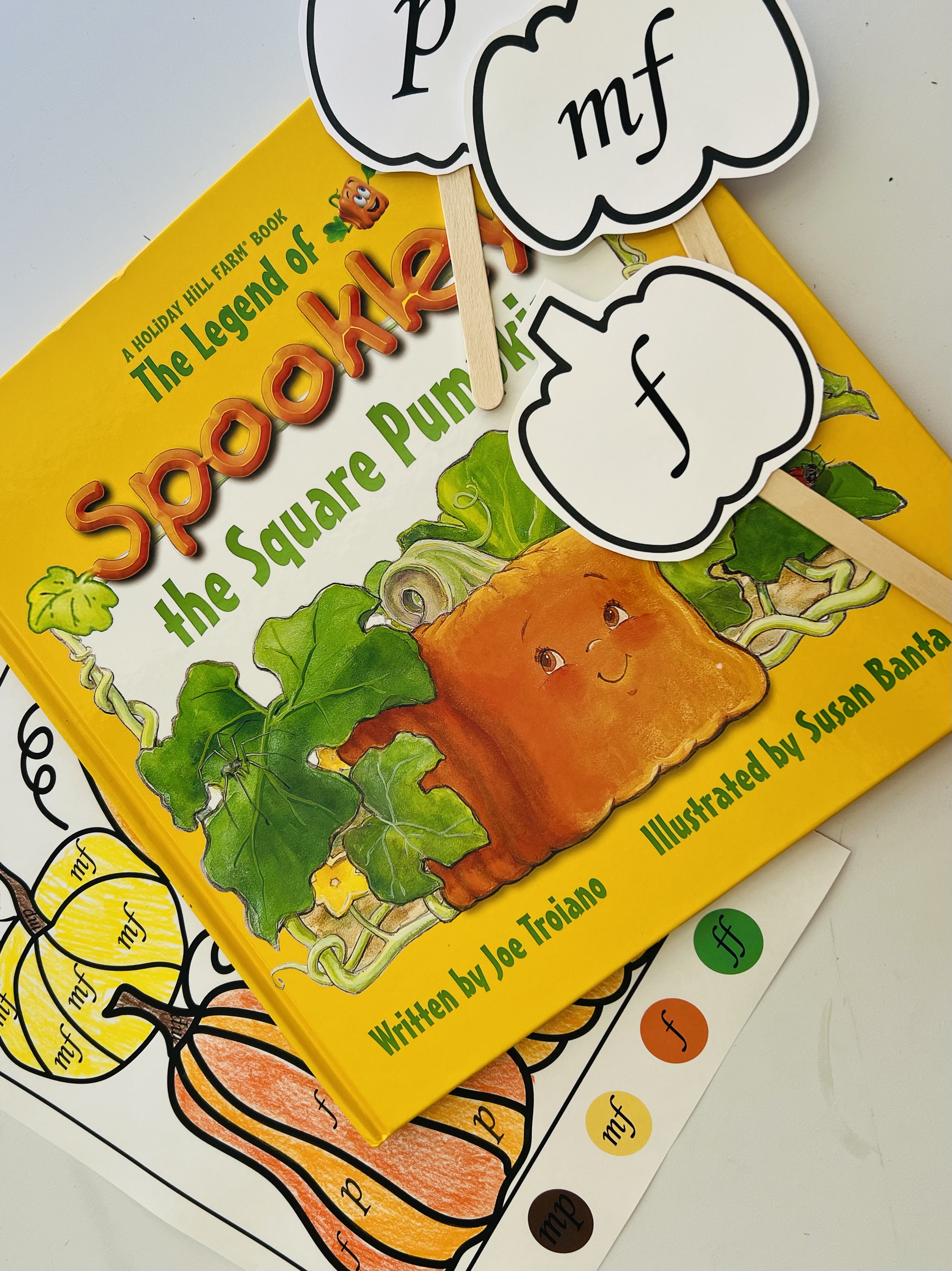 Spookley the Square Pumpkin fall unit study for homeschool music