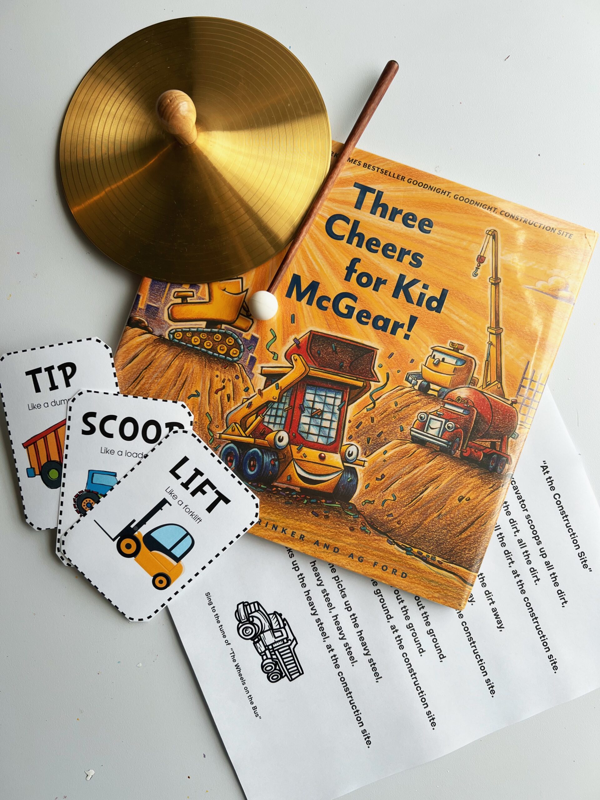 Three Cheers for Kid McGear by Sherri Duskey Rinker - homeschool music unit study activities